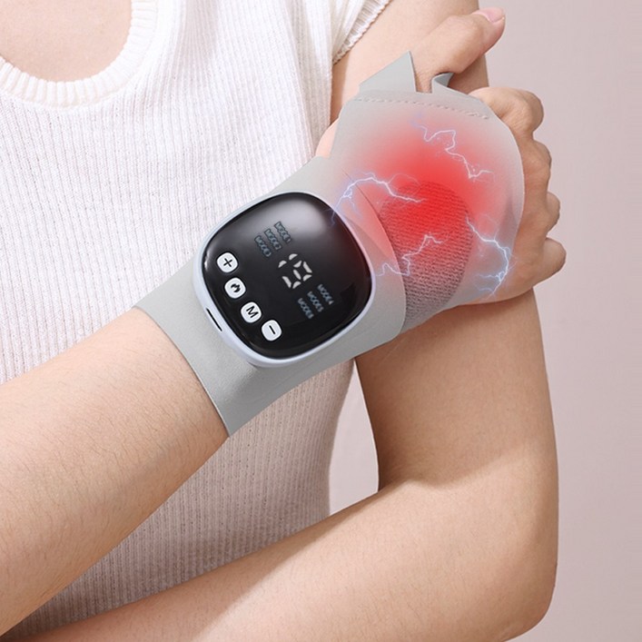 LDSU 저주파 손목마사지기 ems 무선 손목안마 온열찜질기 충전식 손목 보호대 마사지기