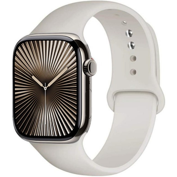 애플워치 호환 실리콘 원버튼 스포츠 스트랩 소프트 밴드 11 10 9 8 7 6 5 4 3 46mm 울트라1/2/3 se1/2/3, 스타라이트, 1개