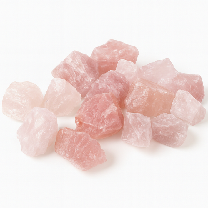 천연석 장미수정 로즈쿼츠 러프 사랑의 원석, 300g, 1세트