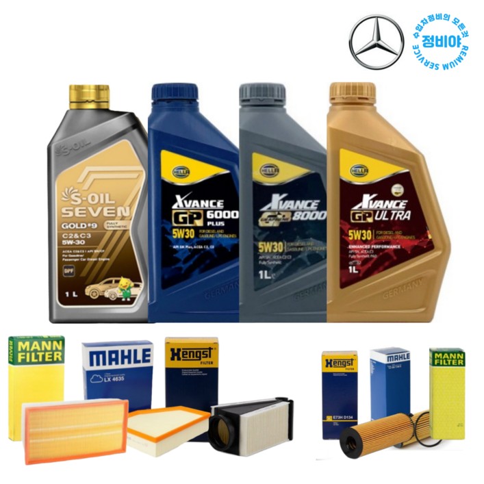 벤츠 E클래스 엔진오일 세트 W212 E350 E200 E250 E300 E220d (09년-17년), 1개