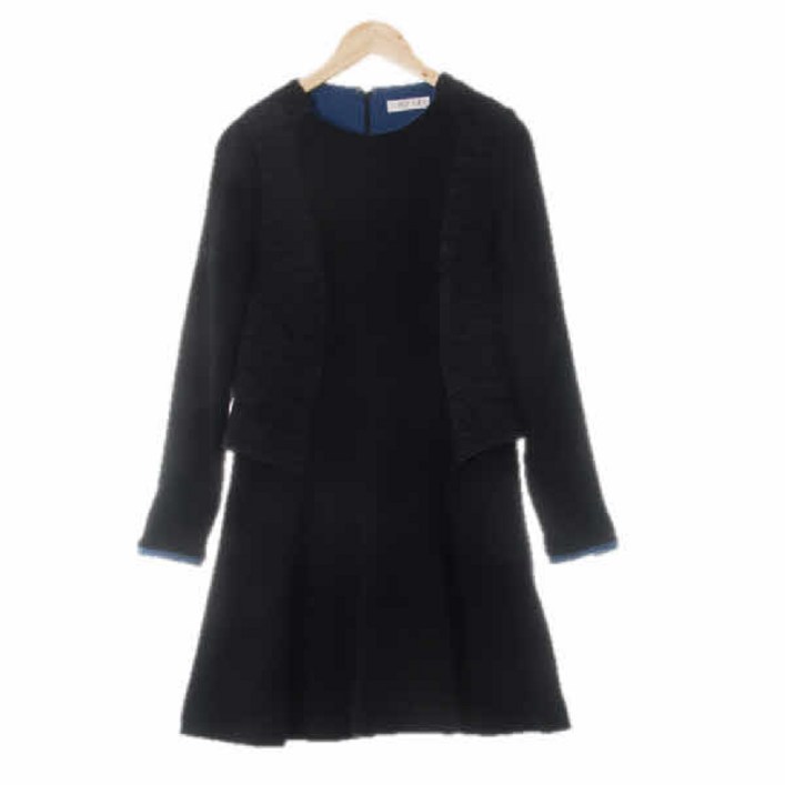 5544 sjsj 블랙 울 셔링포인트원피스 [88-98-165]