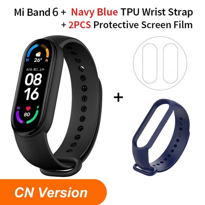 글로벌 버전 Xiaomi Mi Band 6 혈액 산소 피트니스 Traker 심박수 모니터 1.56 디스플레이 방수 Miband 6 스마트 팔찌