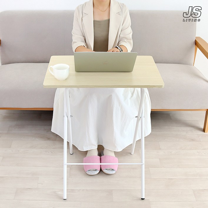 JS리빙 1인용 접이식 보조 책상 거실 인테리어 정리대 선반 침실 공부 간이 테이블 소파 틈새 티테이블 원목 주방 미니 식탁 침대 사이드 테이블 우드 협탁 MD04545ADF