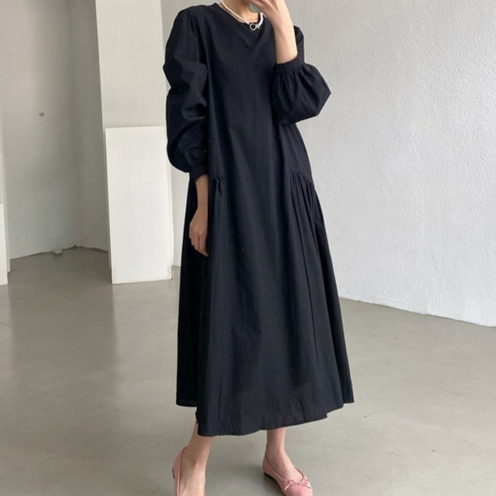 D117-8 수엔츠 빅사이즈여성의류 봄가을 루즈핏 롱원피스 44-120