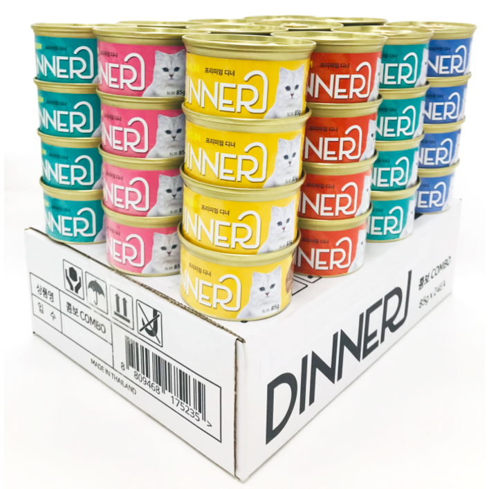 펫아띠 프리미엄 디너 고양이캔 콤보 85g, 48개입, 번들팩, 48개