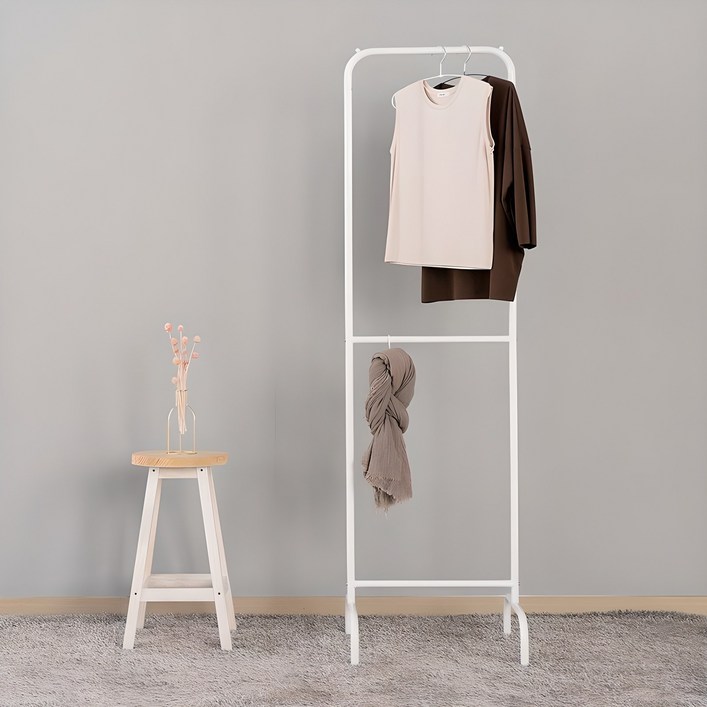 라이크하우스 2단 스탠드 옷걸이 원룸 자취방 옷가게 심플행거