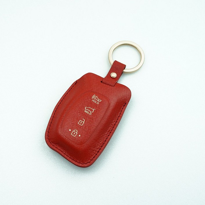 파라코리아 가죽 스마트키케이스 현대차용 캐스퍼,투싼TL,LF쏘나타,아반떼AD,쏘나타뉴라이즈등사피아노무늬캐비어무늬, RED, 단일상품