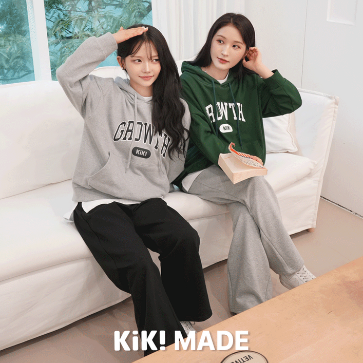 키140키150키160 키키코 그로우후드티 가을 중학생 오버핏 레터링 후드티 긴팔 후드 티셔츠