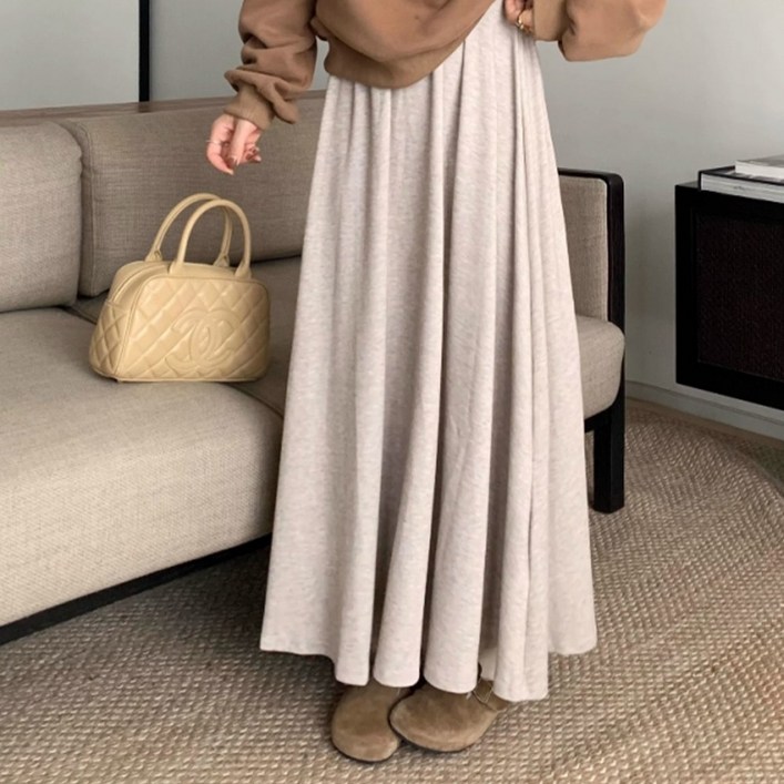 여성 미유 니트 롱 스커트3color 가을 간절기 데일리 니트 롱 치마