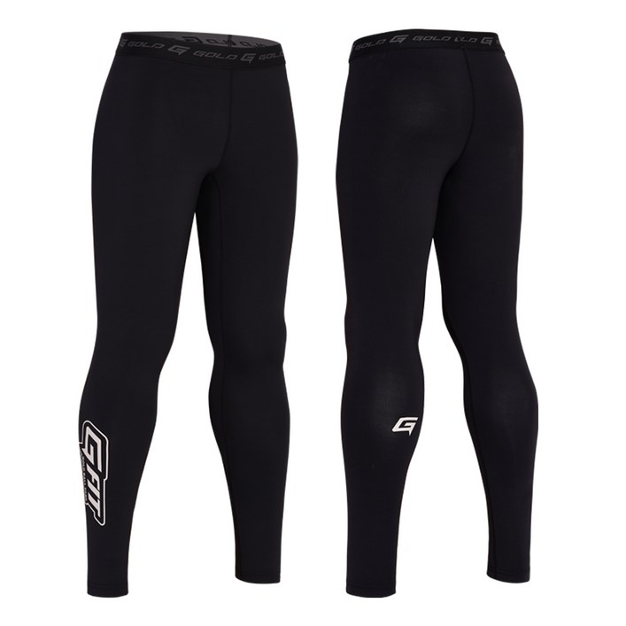 골드 언더팬츠 야구 타이즈 블랙