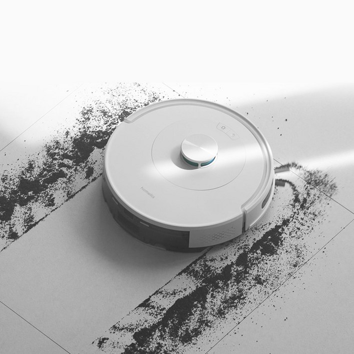 [신제품] 홈리아 로봇청소기 스마트 물걸레 청소 강력 흡입 자동충전, 화이트, 단일상품