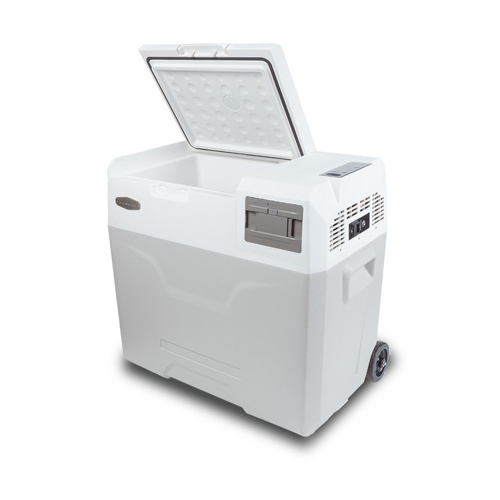 아이스투고 유무선겸용 차량용냉장고 캠핑냉장고 배터리탈착형 50L, 화이트
