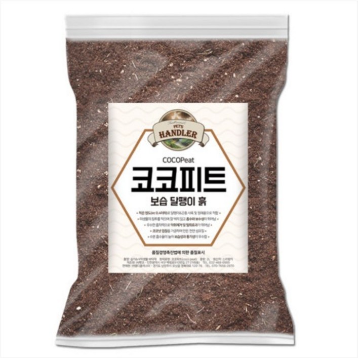 펫츠핸들러 코코피트 보습 달팽이 흙, 2L, 3개