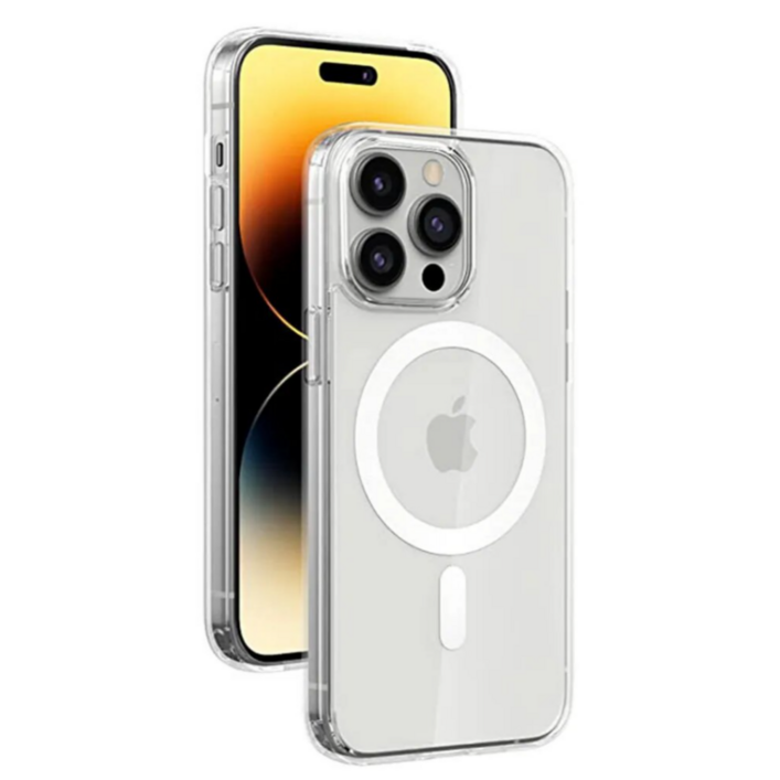 로비아 아이폰15 맥세이프 케이스 자력강화 투명 전 기종 호환