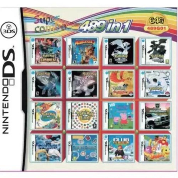 닌텐도 R4칩 SD카드 R4I 3DS NDS DS645 GBA140, 11) 489IN1, 1개