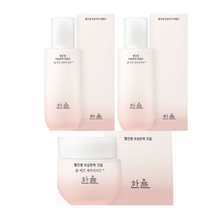 한율 빨간쌀 보습탄력 에센스 스킨150ml 에멀젼125ml 보습탄력 크림55ml 3종단품, 1개