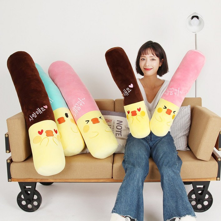 드림에버 대형 빼빼로 인형 롱쿠션 3종 커버분리 110cm 60cm  옵션선택 필수