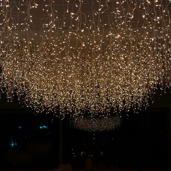 크리스마스 LED 24V 고드름 전구 호텔식 무드 캠핑 줄조명 파이라이트, 웜색, 7개