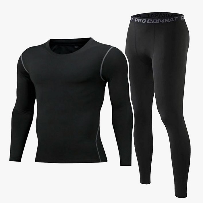 장사부 기능성 언더레이어 스포츠 이너웨어 상하의세트 긴팔  9부