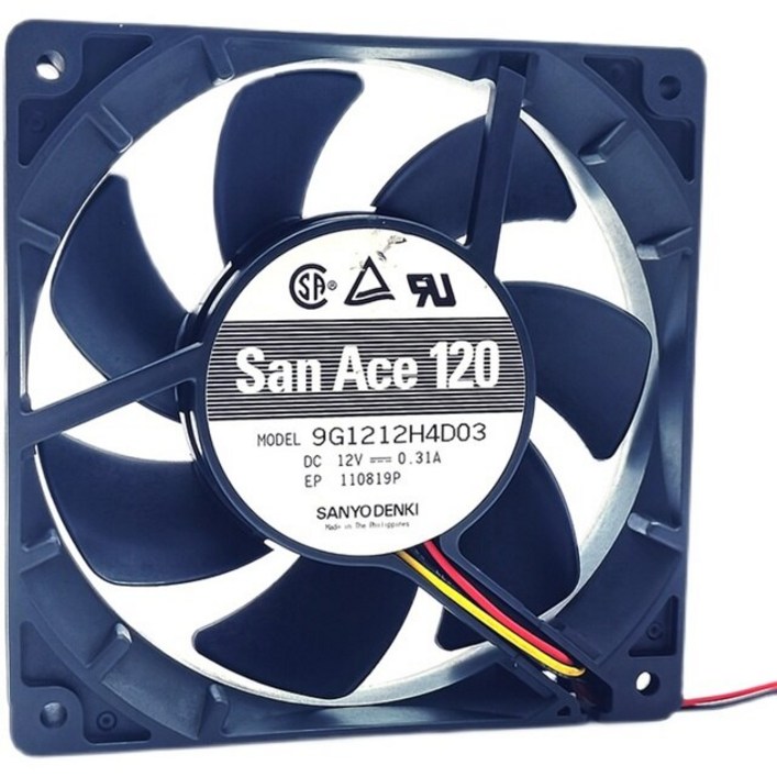 라디에이터 냉각 쿨러 팬 12025 9G1212H4D03 12cm DC12V 0.31A 120x120x25mm 4 핀 800-2900RPM, 볼 베어링