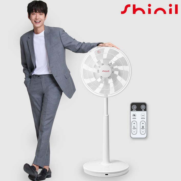 2024년형 NEW신일 BLDC 모터 무소음 리모컨 스탠드형 선풍기 화이트, 그레이