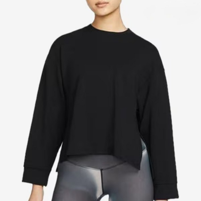 나이키 여성 실내 요가 시원한 드라이 핏 긴팔 티셔츠 블랙