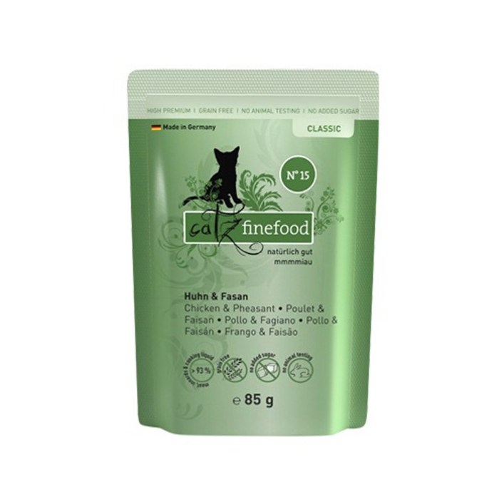 캣츠파인푸드 파우치 No.15 닭고기와 꿩고기 85g (리뉴얼)