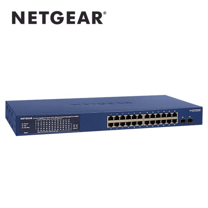 기가 24포트 스위치 허브 SFP 2포트 1G POE 380W 랜선, 1개