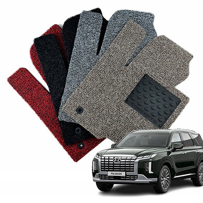 DXSOAUTO 컨셉토디자인 확장형 코일매트 팰리세이드 운전석1p, 블랙, 64팰리세이드7인