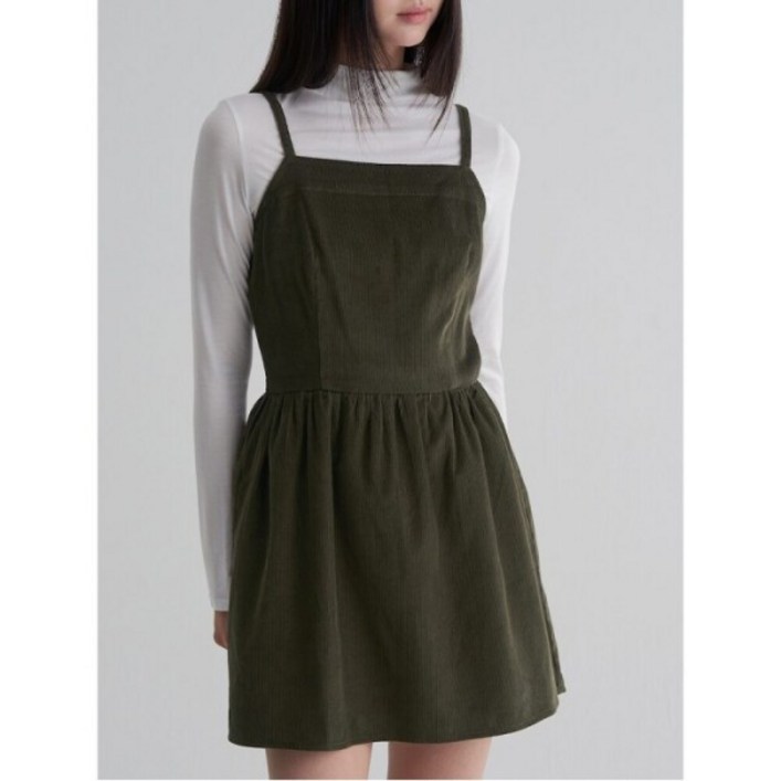 [에잇세컨즈] 코듀로이 미니 원피스 카키 (355X71LY1H)