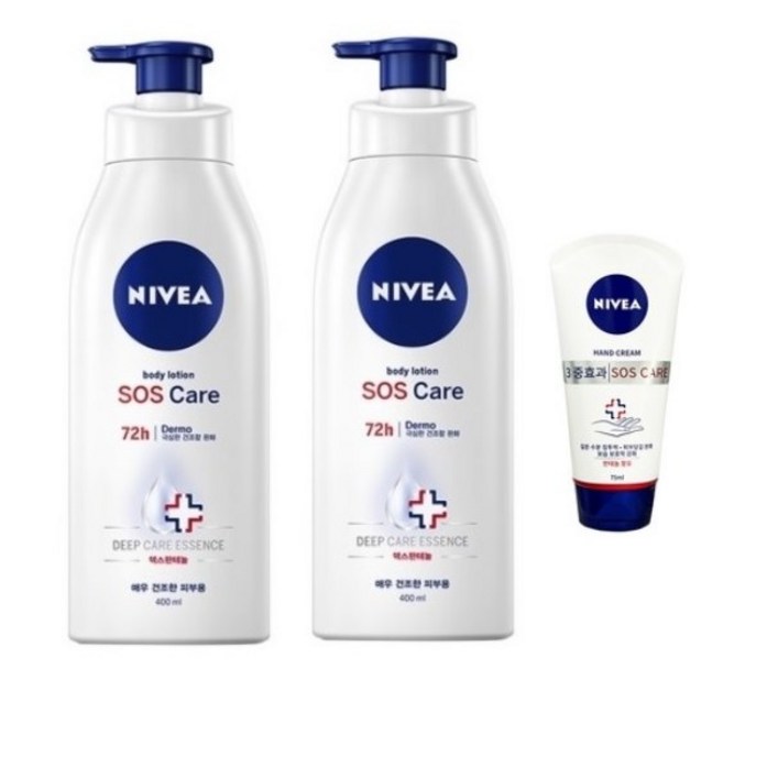 겨울한정구성 니베아 에스오에스 로션 800ml  에스오에스 핸드크림 75ml