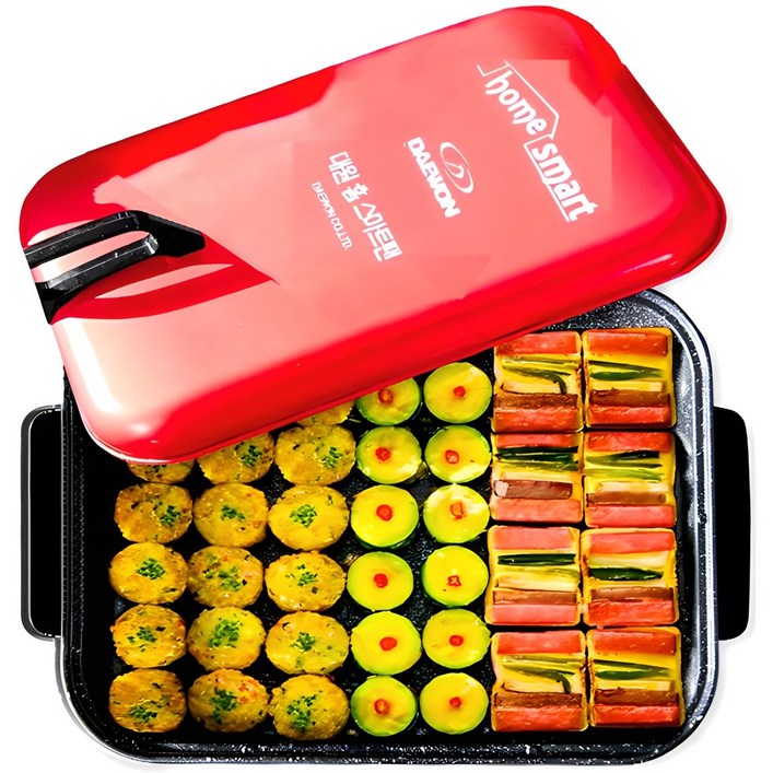 대원가전 가정용 와이드 사각 전기그릴 잔치팬, FUG23SS