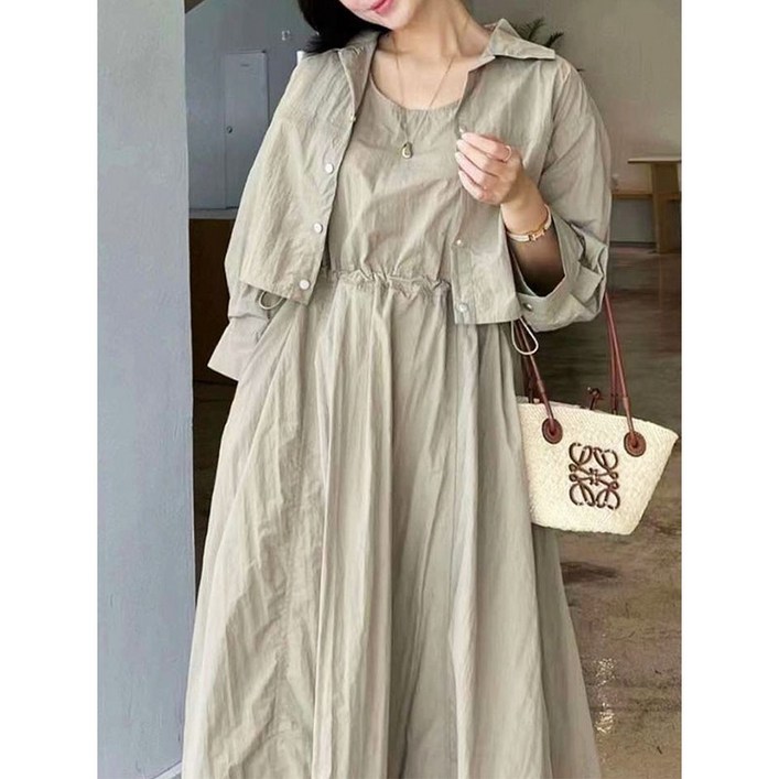[아이런코리아] 이룬 셔츠자켓 원피스 셋업_r