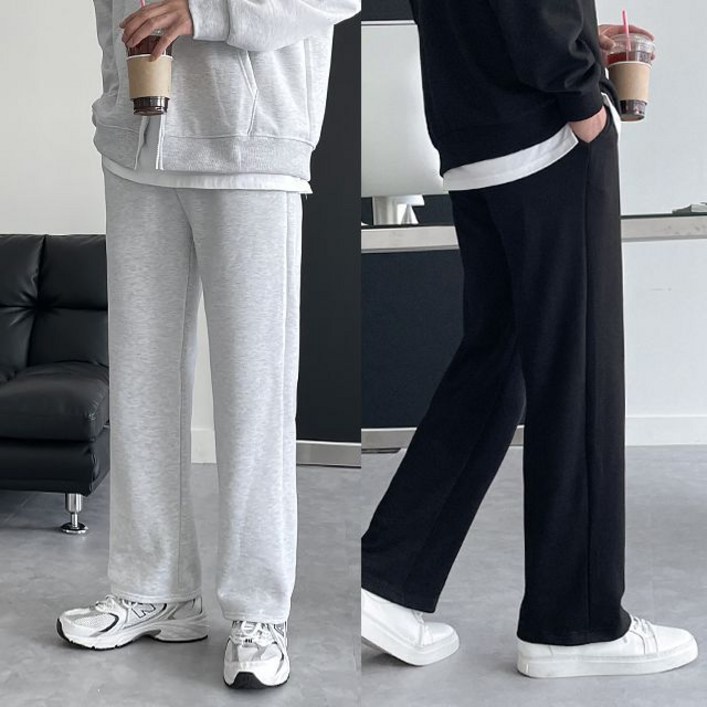 핏좋은초저가 데일리 남녀공용 밴딩 와이드 핏좋고 편안한 트레이닝 팬츠
