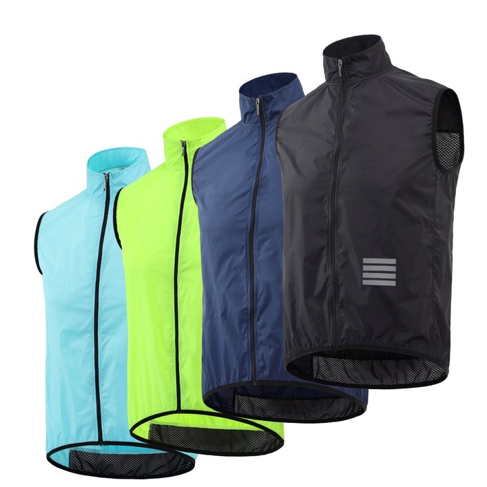 Asure 남여공용 초경량 방수 자전거조끼 라이딩바람막이 자전거라이딩복