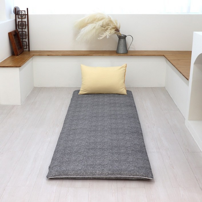 멀티싱글 1인 양면사용 두꺼운 요매트 3단 바닥요 손님용매트 까는이불 9colors 솜포함