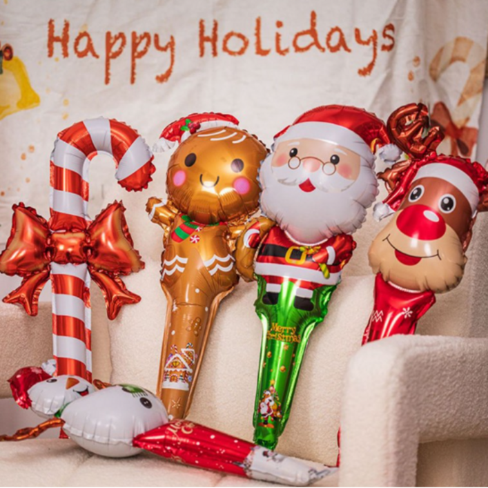 퍼너블 크리스마스 풍선스틱 헬륨풍선 장식 파티용품