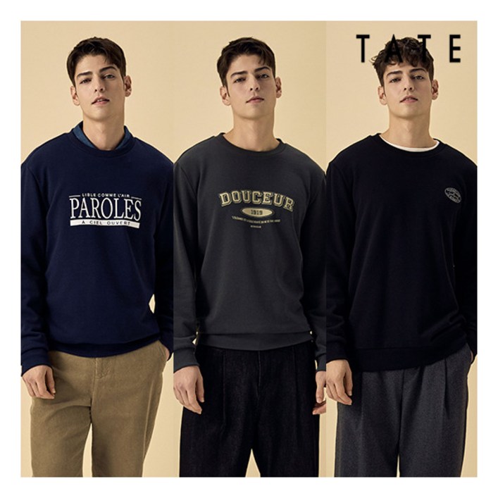 [테이트(TATE)-] TATE (25FW) 남성 아트웍 기모 스웻셔츠 3종