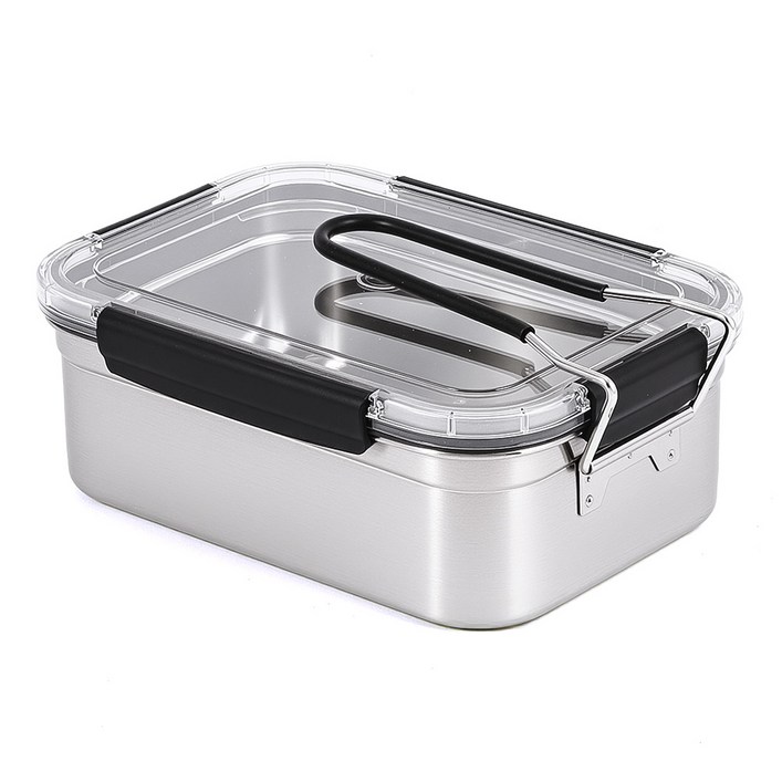 올품락 캠핑용 올인원 스텐 반합 밀폐용기 세트, 스테인레스, 1개