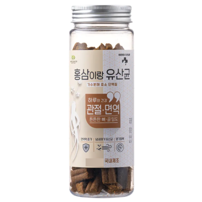국내산제조 동물병원간식 홍삼이랑유산균 강아지 가수분해 영양간식 4종, 관절 면역튼튼한 뼈 골밀도, 300g, 1개