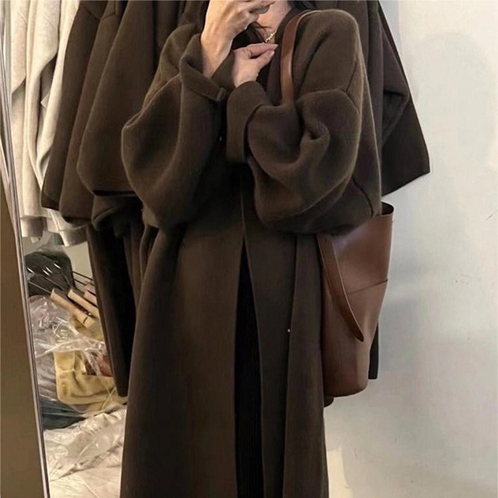 스타일닥터 여성 롱 스웨터 단색 가디건 코트