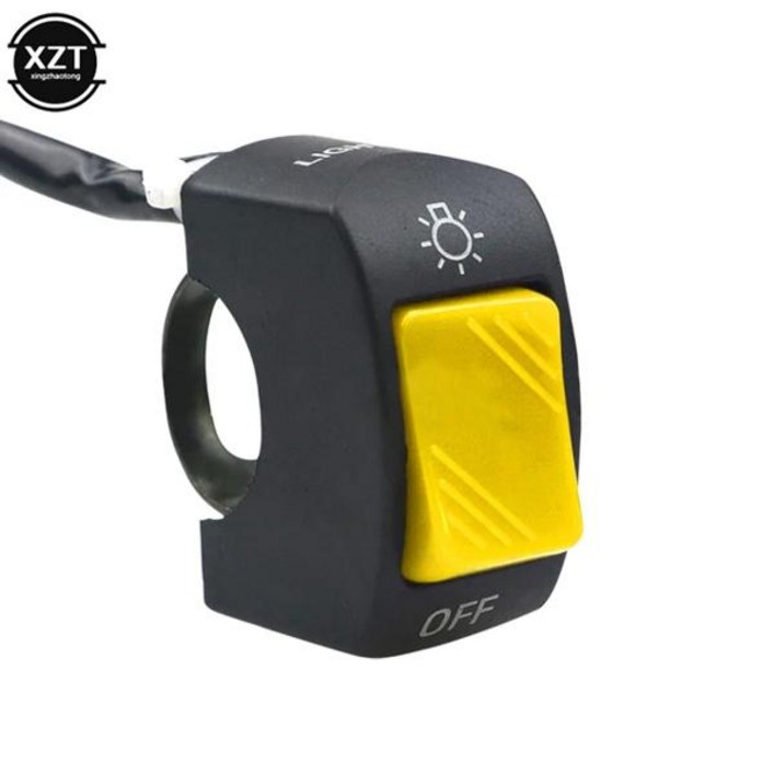 22mm ON/OFF 바이크 오토바이 스위치 푸시 버튼 12V 커넥터 ATV 전자 자전거 스쿠터 용 핸들 바