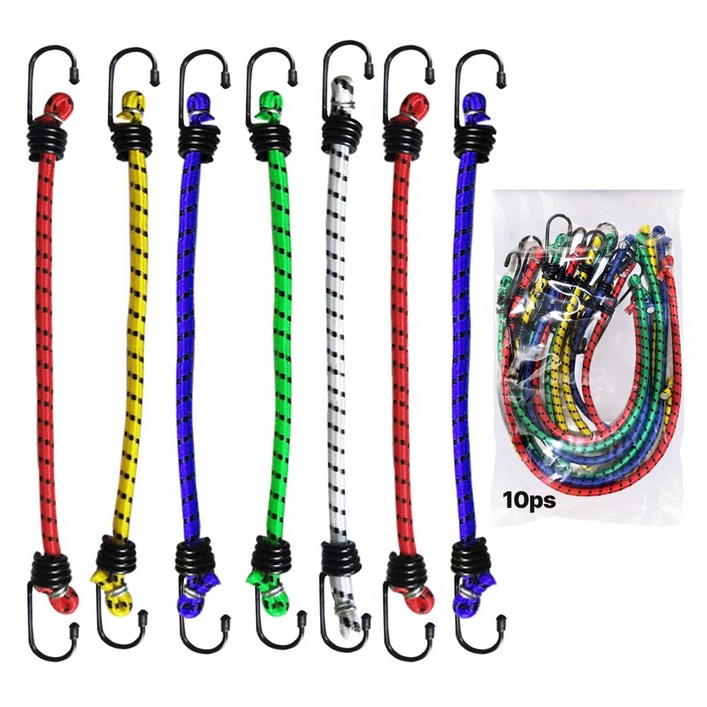 스트레치코드 탄성끈 캠핑연결고리 투훅