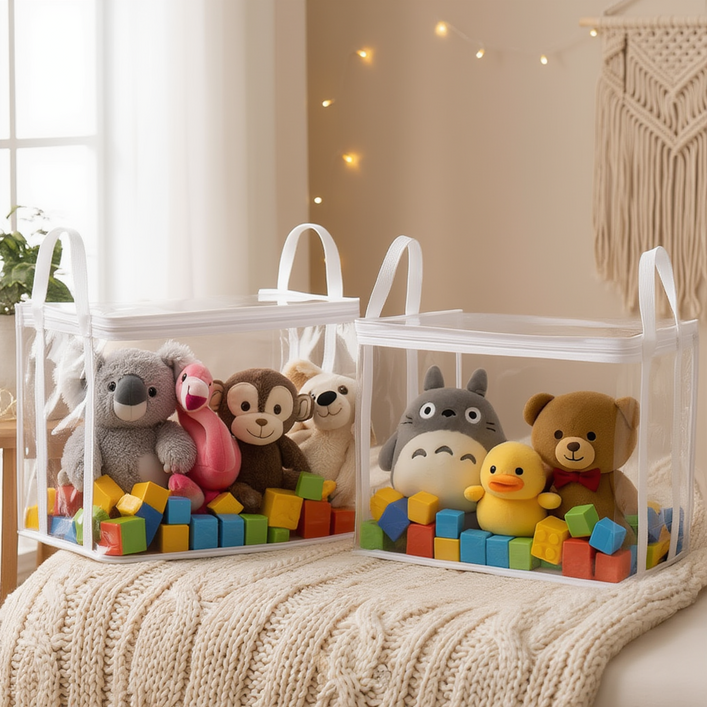 밀로뉴 한 눈에 보이는 투명 장난감 정리함