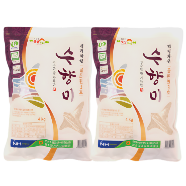 (25년 햇수확) 우리곡물 2025년산 당일도정 경기 수향미 골든퀸3호 백미 햅쌀, 8kg, 1세트, 상등급