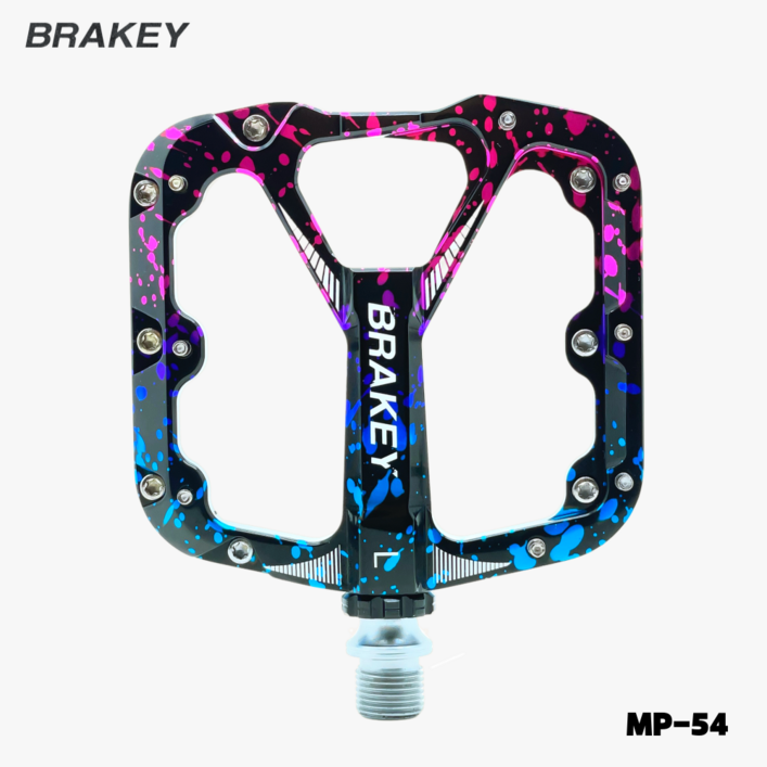 브레이키 MP54 자전거 평페달 mtb 전기자전거 페달 BRAKEY, 1개, 블랙
