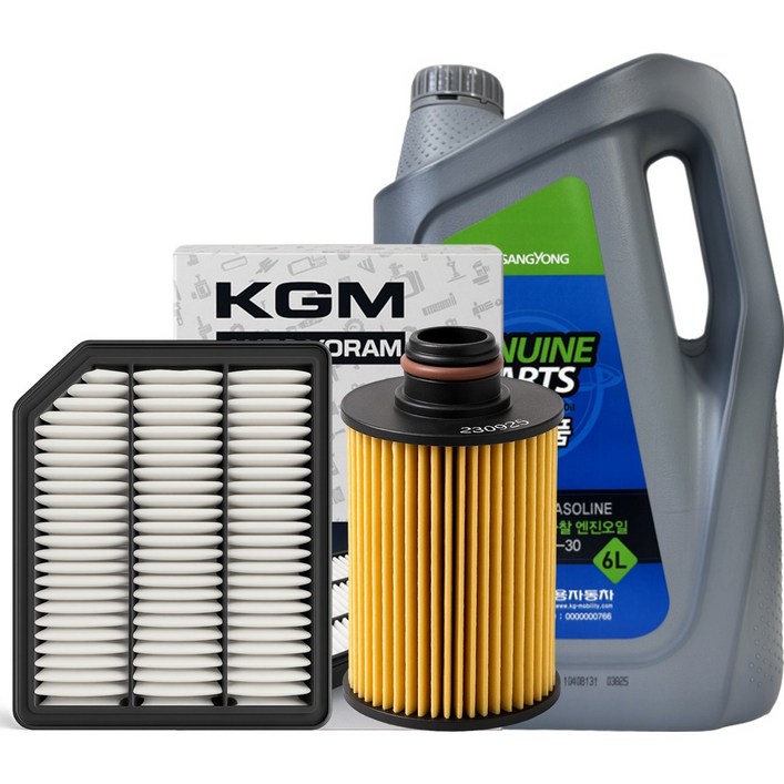 올뉴렉스턴 유로6D 디젤 KGM 순정 엔진오일세트 6L