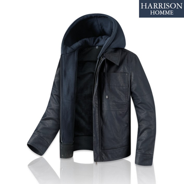 해리슨 PU04 남자 후드 탈부착 Y카라 가죽자켓 WSP1389 재킷캐주얼재킷