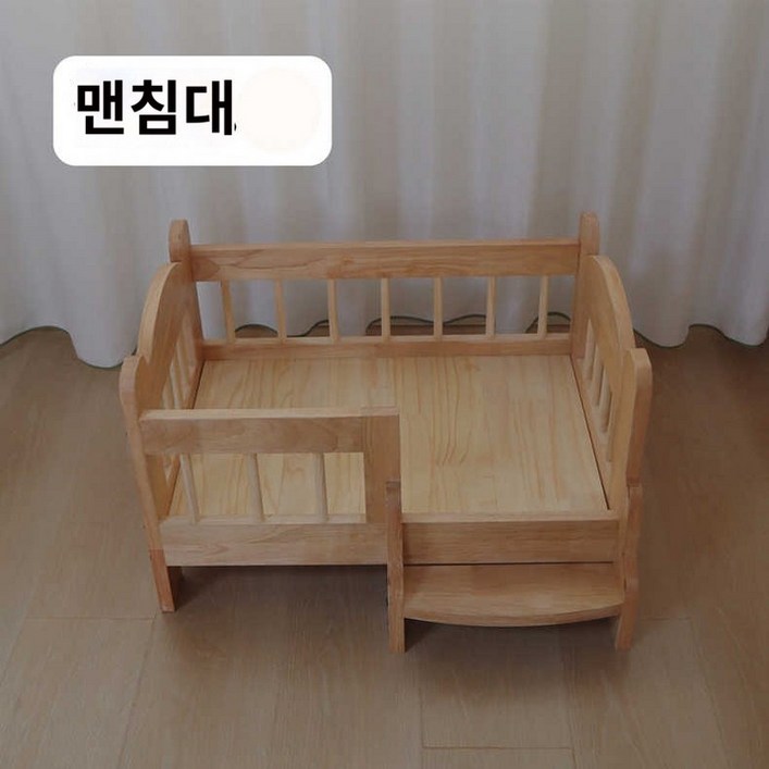 캔버스 전원풍 애견용 울타리 방습 노노펫 침대 사계절 원목 커버