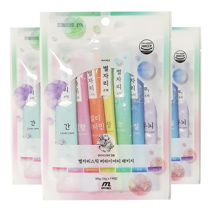 마이베프 반려동물 별자리스틱 버라이어티 팩 15g 7p